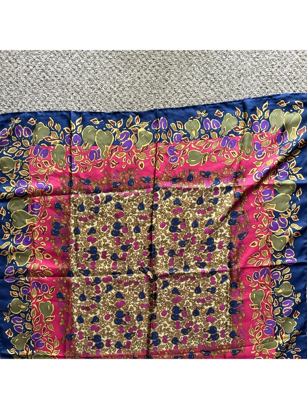 Marja Kurki Silk Vintage Square Colorful scarf